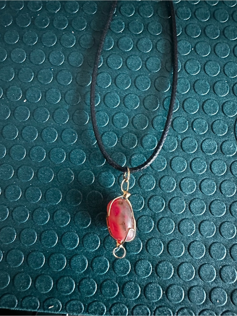 Handmade Red Agate Pendant lucky Necklace